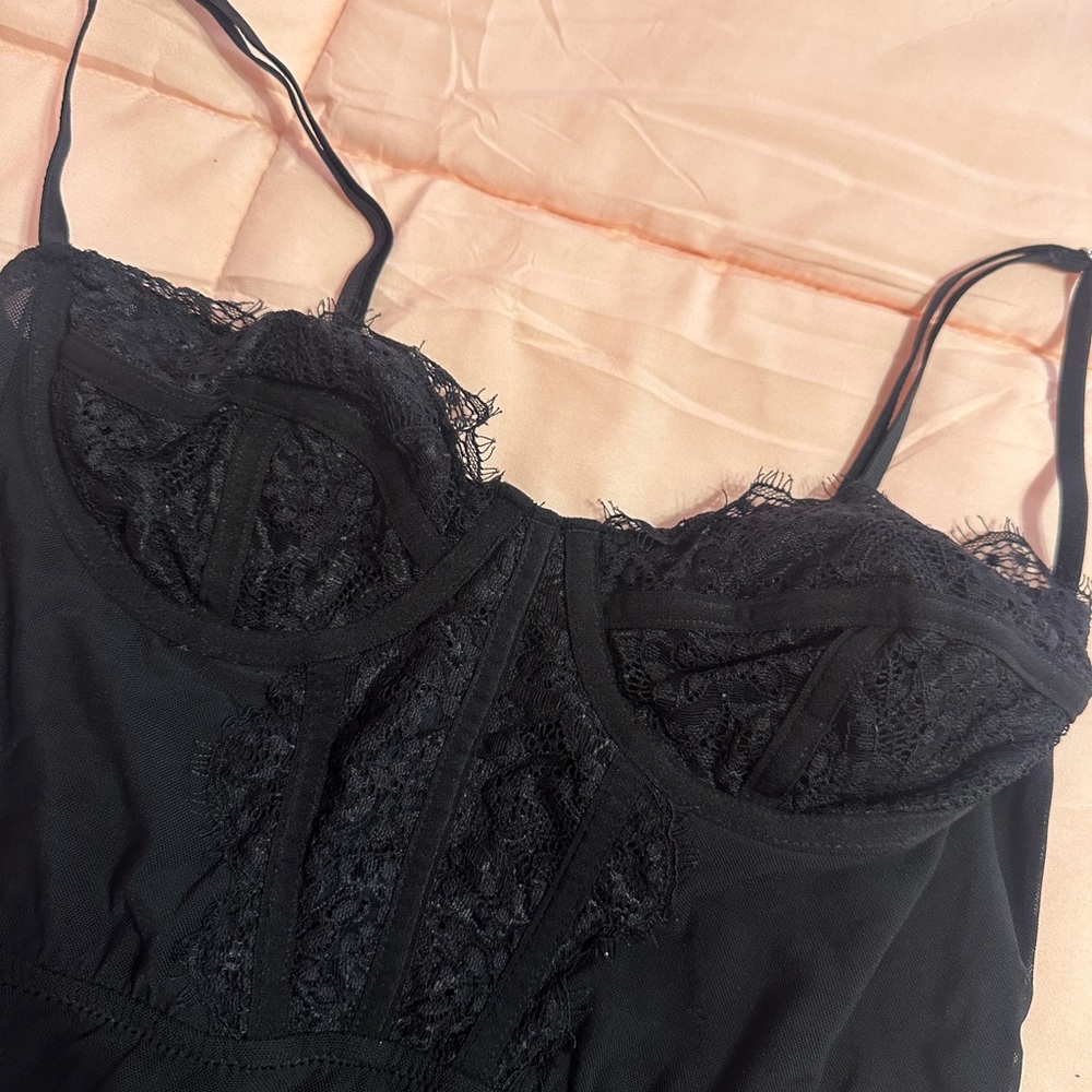 Urban Outfitters Black Lace Mini Dress